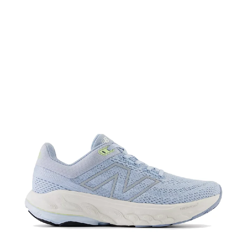 New Balance Women's Fresh Foam X 860v14 in Light Chrome Blue with Limelight and Bleached Lime Glo